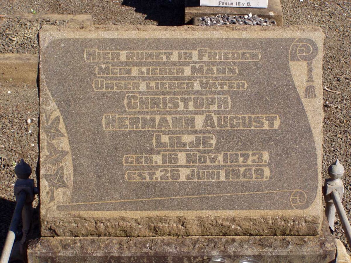 LILJE Christoph Hermann August 1873-1949