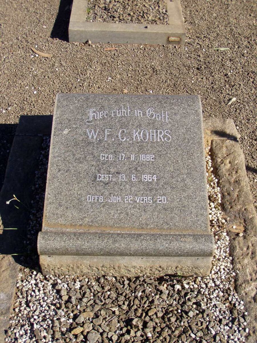 KOHRS W.F.C. 1882-1964