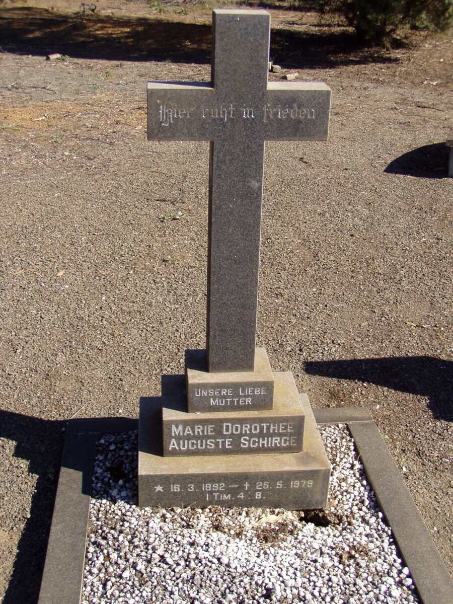 SCHIRGE Maria Dorothee Auguste 1892-1979