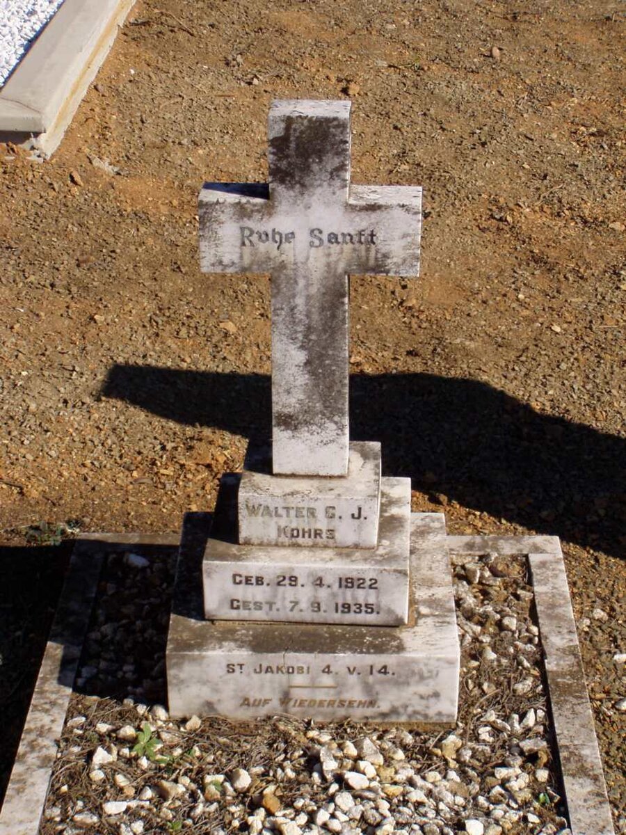 KOHRS Walter G.J. 1922-1935