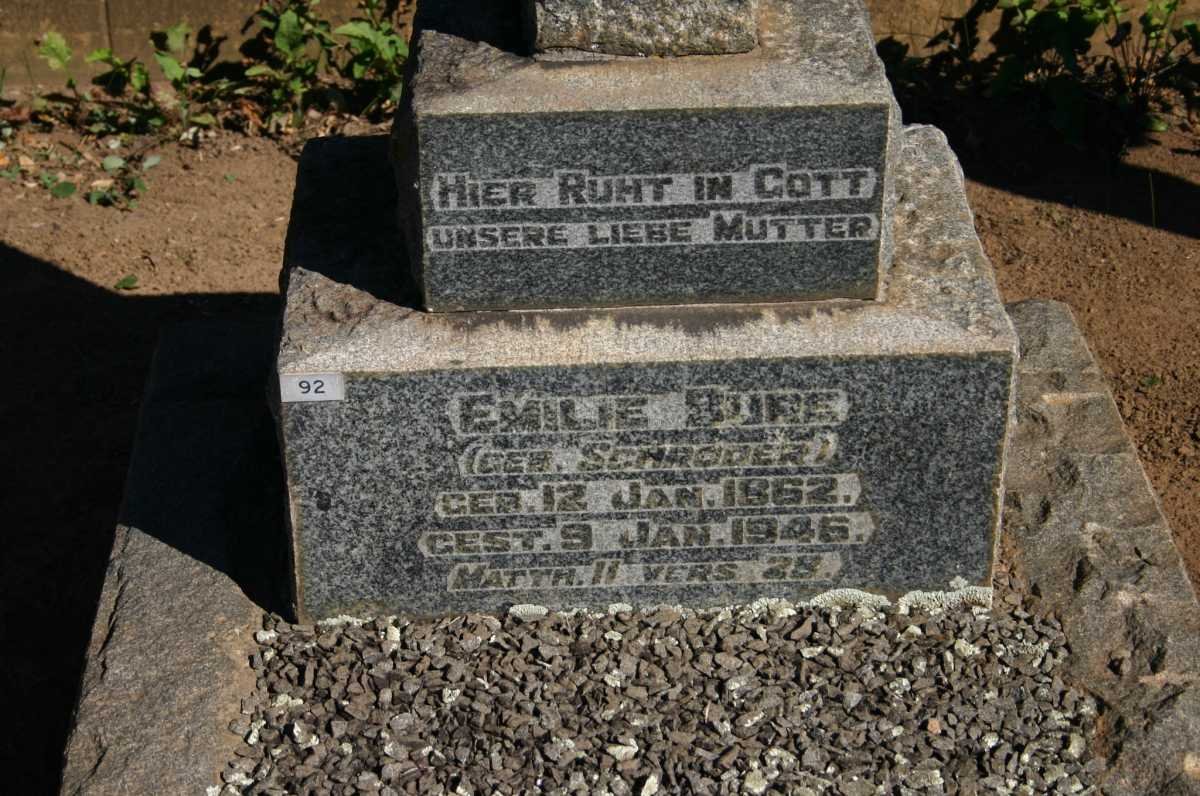 BURE Emilie nee SCHRODER 1862-1946