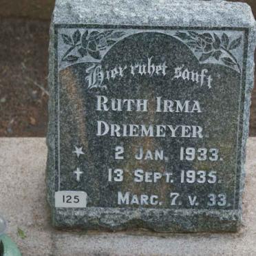 DRIEMEYER Ruth Irma 1933-1935