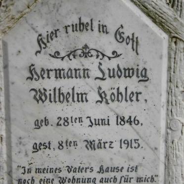 KÖHLER  Hermann Ludwig Wilhelm 1846-1915