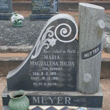 MEYER Maria Magdalena Hilda nee SCHMIDT 1915-1961