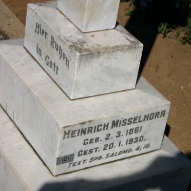 MISSELHORN Heinrich 1861-1930 &amp; Louise HERBST 1861-1939 