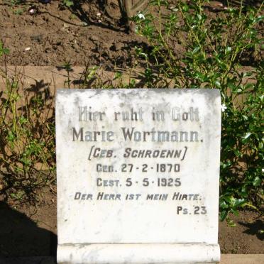 WORTMANN Marie nee SCHRÖENN 1870-1925