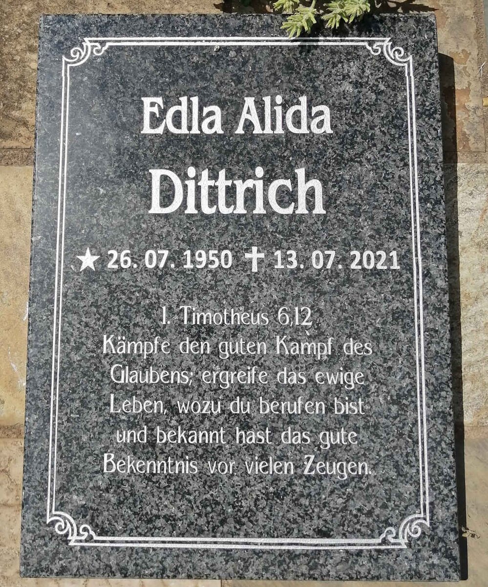 DITTRICH Edla Alida 1950-2021