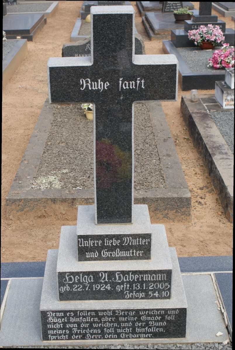 HABERMANN Helga A. 1924-2005