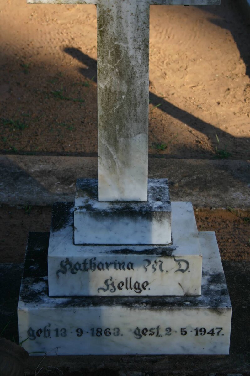 HELLGE Katharina P.M.D. 1863-1947