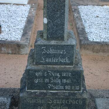 LAUTERBACH Johannes 1872-1941 &amp; Martha STIELAU 1885-1958