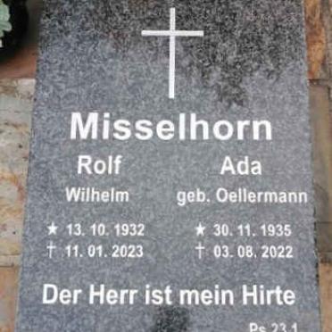 MISSELHORN Rolf Wilhelm 1932-2023 &amp; Ada Louise OELLERMANN 1935-2022