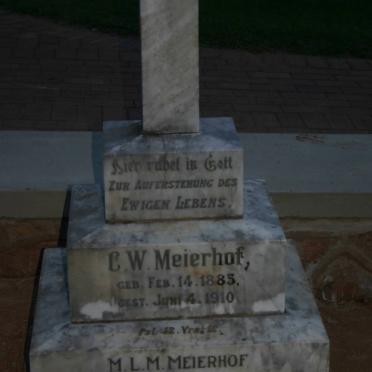 MEIERHOF C.W. 1885-1910 &amp; M.L.M. 1884-1964