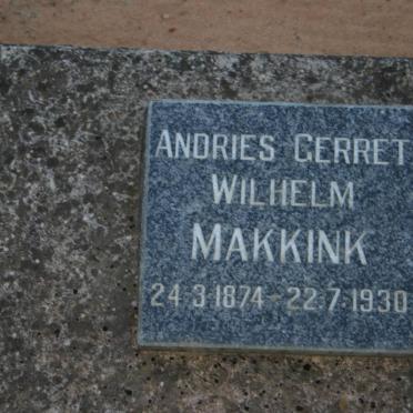 MAKKINK Andries Gerret Wilhelm 1874-1930