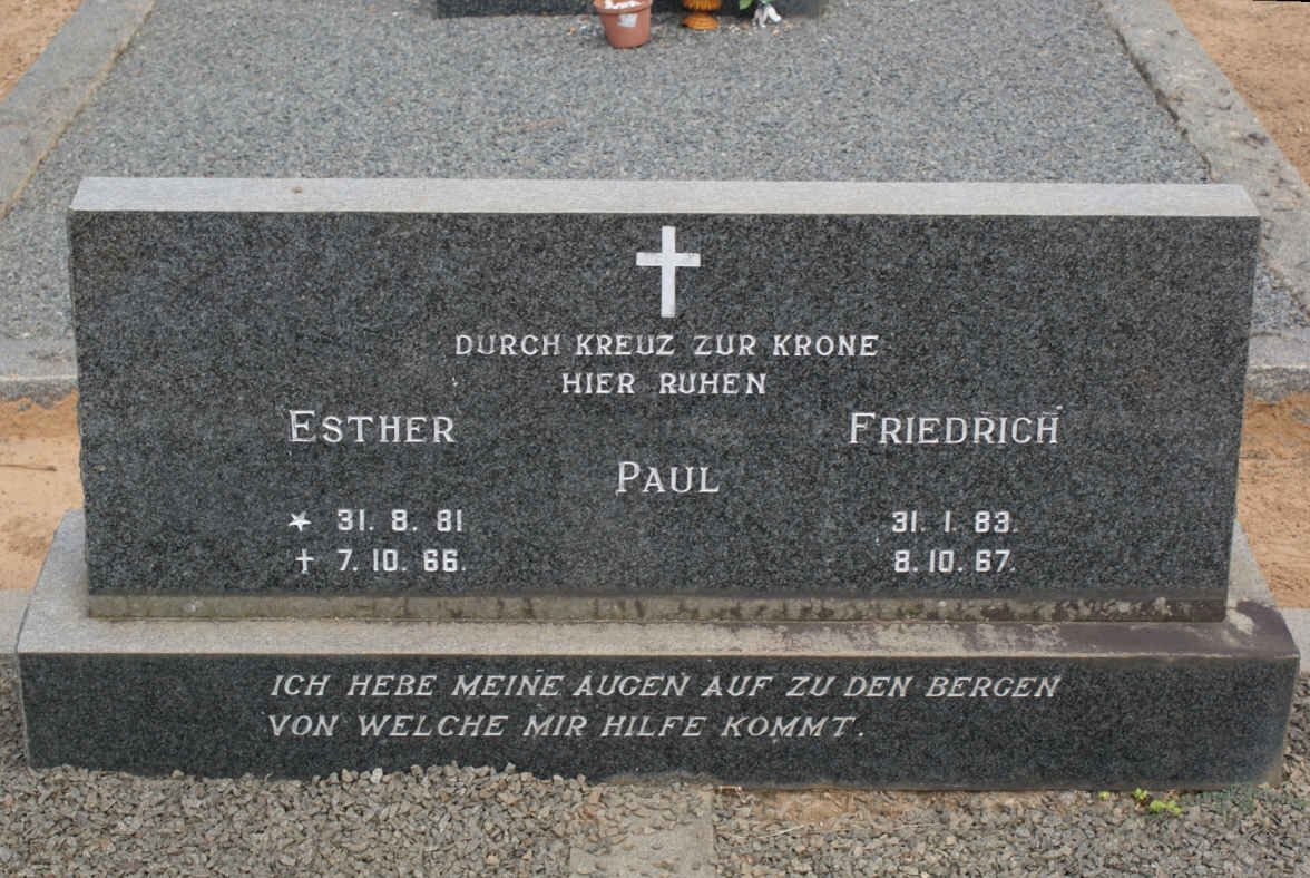 PAUL Friedrich 1883-1967 &amp; Esther 1881-1966
