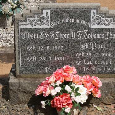 THOM Albert F.H.F 1902-1961 &amp; A.F. Johanna PAUL 1906-1964