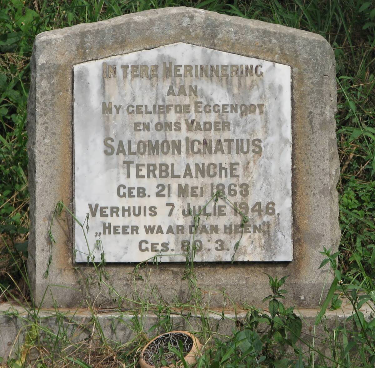 TERBLANCE Salomon Ignatius 1863-1946