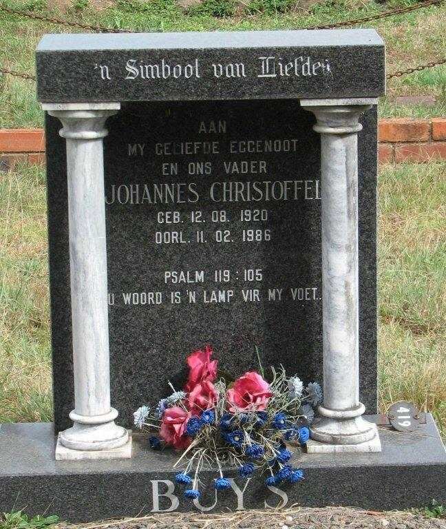 BUYS Johannes Christoffel 1920-1986