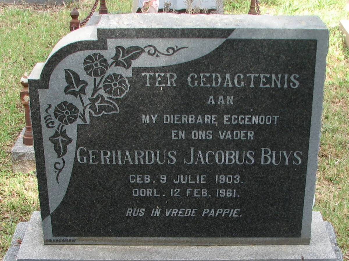 BUYS Gerhardus Jacobus 1903-1961