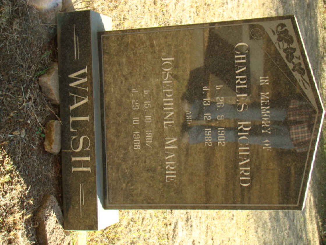 WALSH Charles Richard 1902-1982 &amp; Josephine Marie 1907-1986