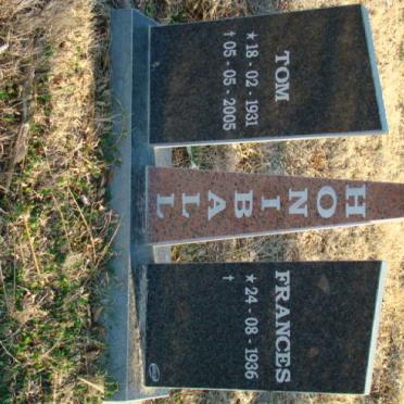 HONIBALL Tom 1931-2005 &amp; Frances 1936-