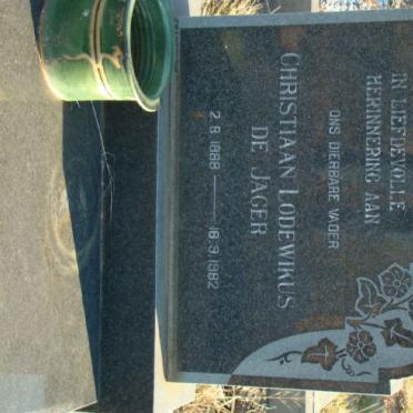 JAGER Christiaan Lodewikus, de 1888-1982