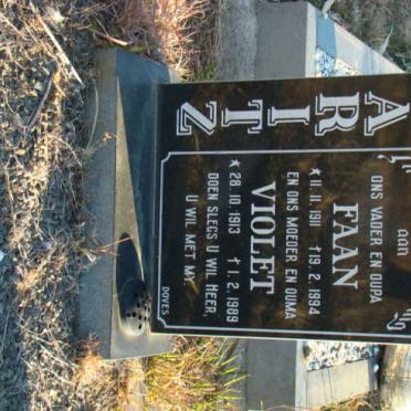 MARITZ Faan 1911-1994 &amp; Violet 1913-1989