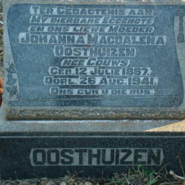 OOSTHUIZEN Johanna Magdalena nee GOUWS 1867-1941