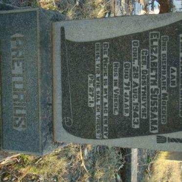 PRETORIUS Elizabeth Sussana nee OOSTHUYSE -1943