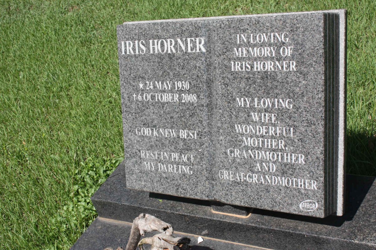 HORNER Iris 1930-2008