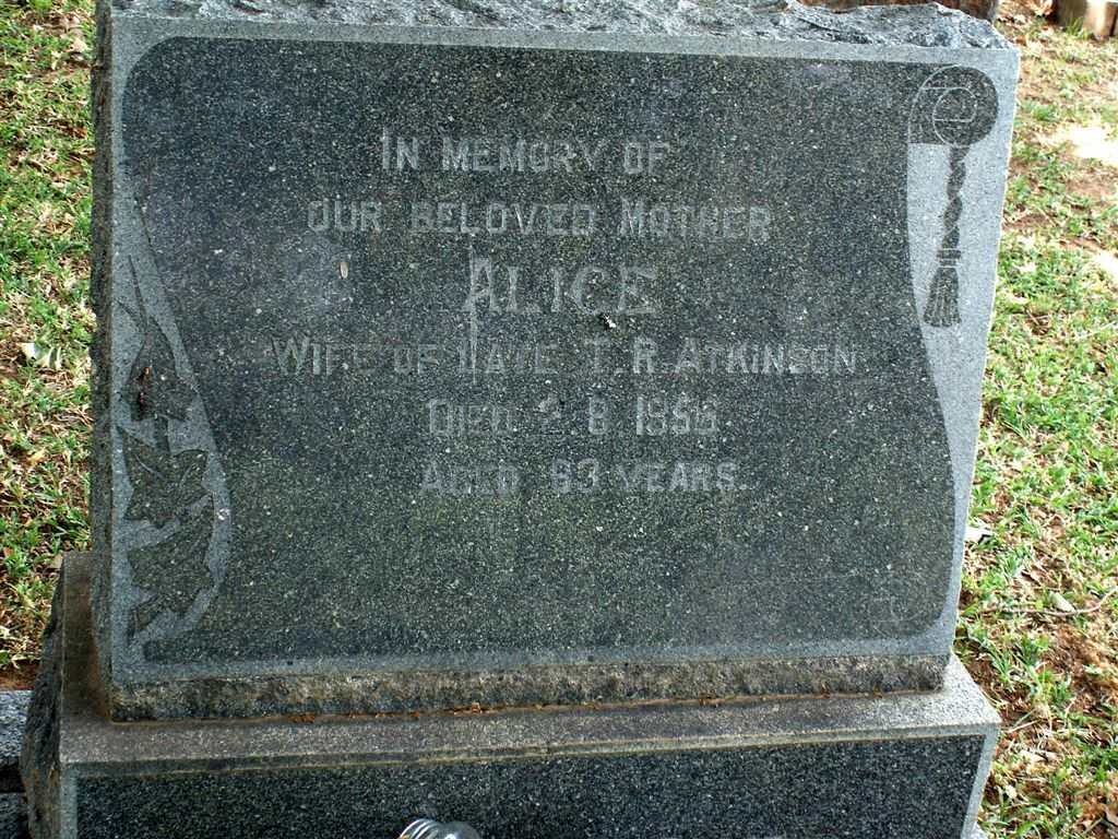 ATKINSON Alice -1958