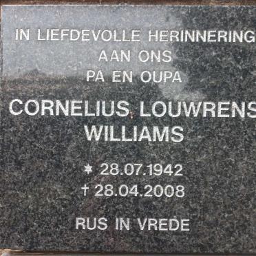 WILLIAMS Cornelius Louwrens 1942-2008