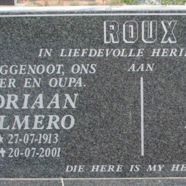 ROUX Adriaan Almero 1913-2001 &amp; Maria Elizabeth 1923-