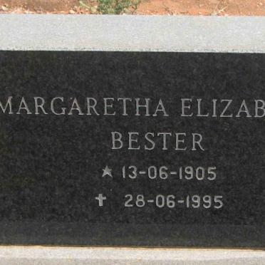 BESTER Margaretha Elizabeth 1905-1995