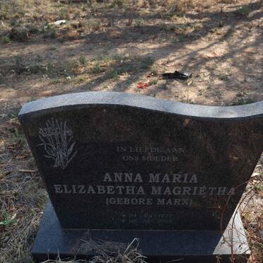 ? Anna Maria Elizabetha Magrietha nee MARX 1923-2005