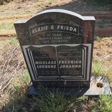 ? Nicolaas Lourens 1922-2006 & Fredrika Johanna 1920-2002 