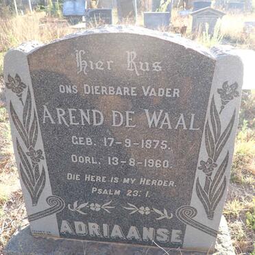 ADRIAANSE Arend de Waal 1875-1960