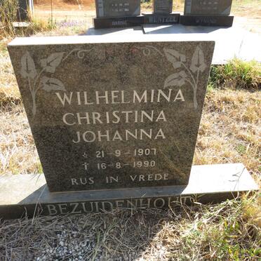 BEZUIDENHOUT Wilhelmina Christina Johanna 1907-1990