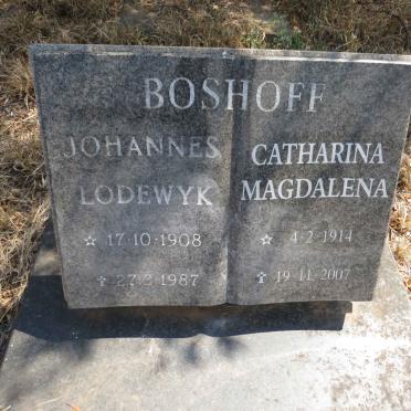 BOSHOFF Johannes Lodewyk 1908-1987 & Catharina Magdalena 1914-2007