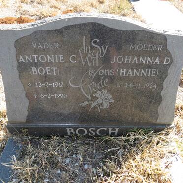 BOSCH Antonie C. 1917-1990 & Johanna D. 1924-