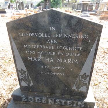 BODENSTEIN Martha Maria 1919-1992