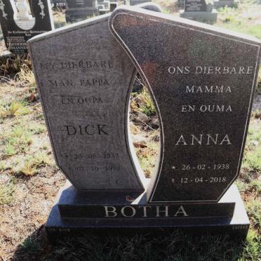BOTHA Dick 1937-1999 & Anna 1938-2018