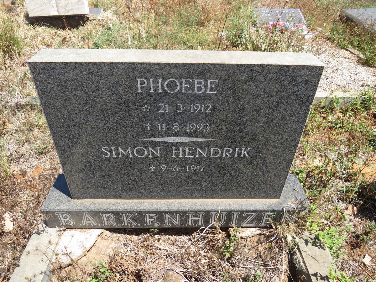 BARKENHUIZEN Simon Hendrik 1917- & Phoebe 1912-1993