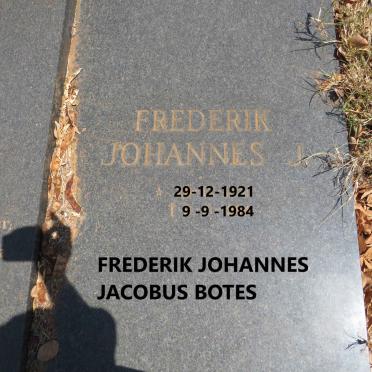 BOTES Frederik Johannes J. 1921-1984 & Maria Magdalena 1927-2003 _2