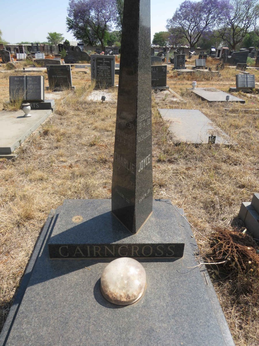 CAIRNCROSS Charlie 1930-1987 & Joyce 1932-