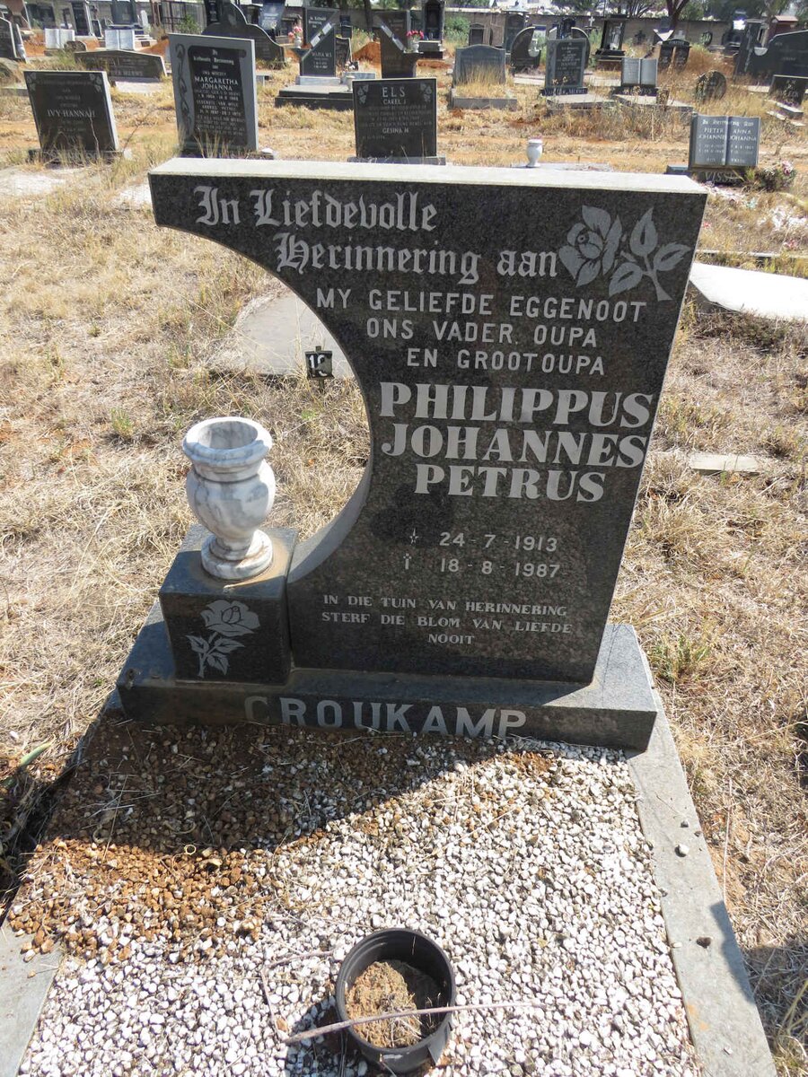 CROUKAMP Philippus Johannes Petrus 1913-1987