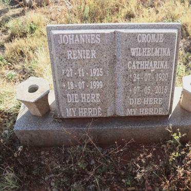 CRONJE Johannes Renier 1925-1999 & Wilhelmina Catharina 1930-2015