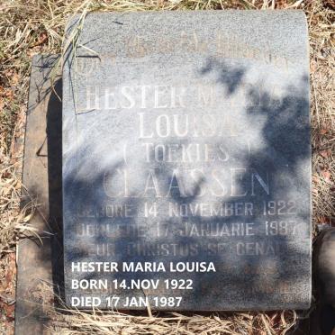 CLAASSEN Hester Maria Louisa 1922-1987