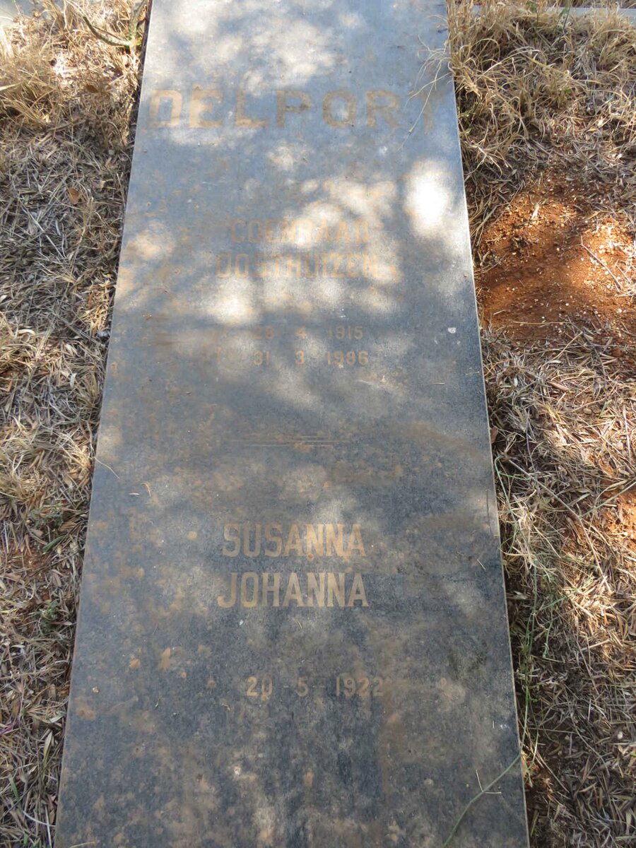 DELPORT Coenraad Oosthuizen 1915-1986 & Susanna Johanna 1922-