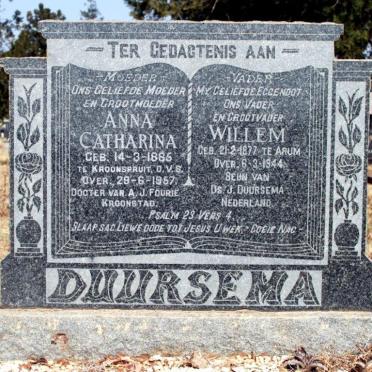 DUURSEMA Willem 1877-1944 Anna Catharina 1885-1957