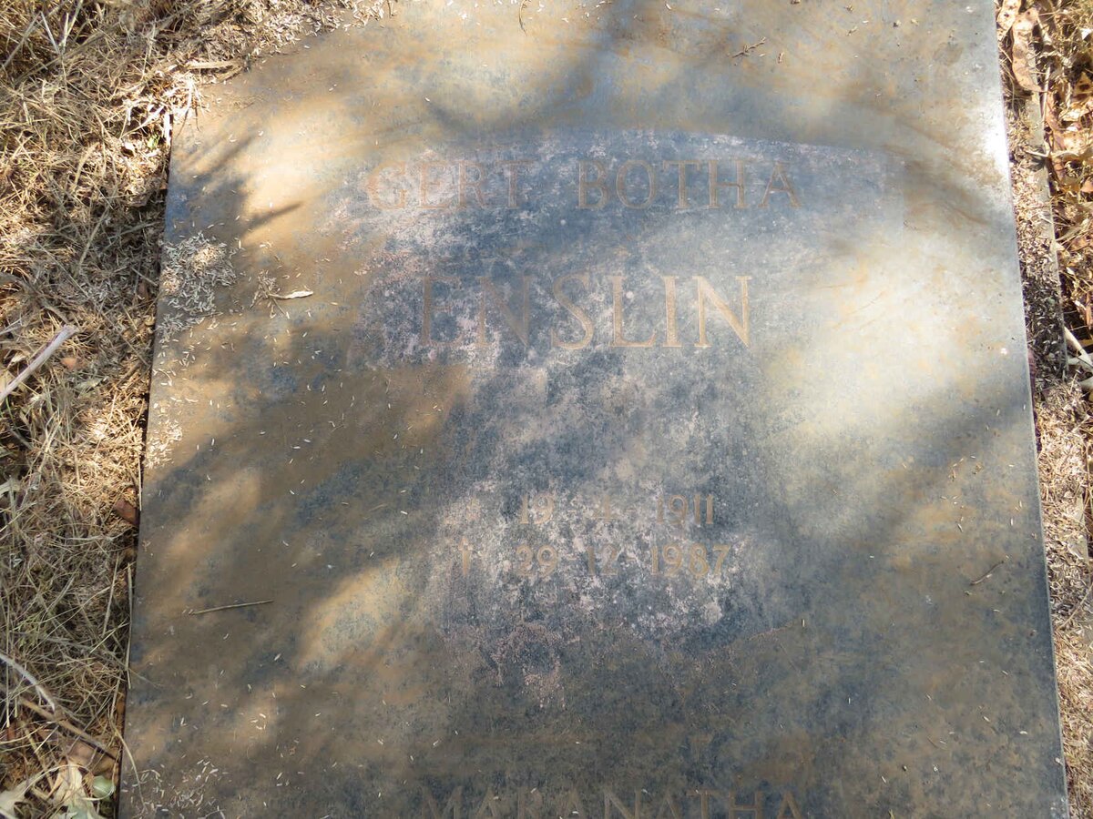 ENSLIN Gert Botha 1911-1987